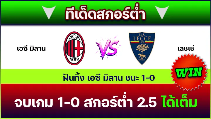 ทีเด็ดสกอร์ต่ำ