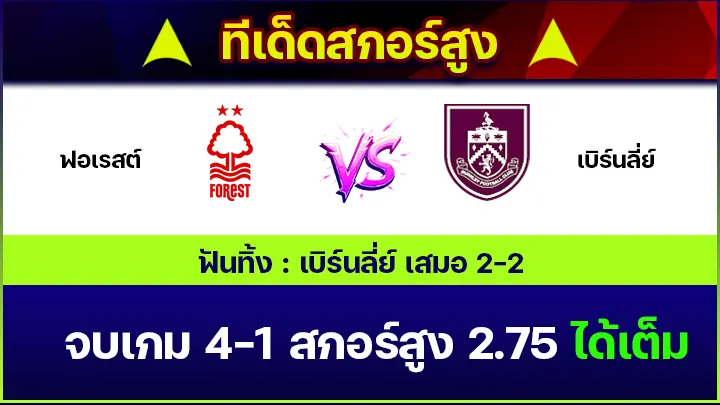ทีเด็ดสกอร์สูง